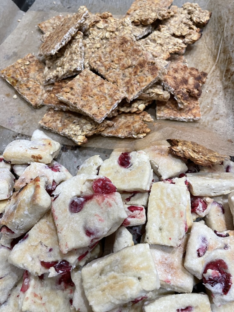 Delicious house-made dog cookies and treats prepared at Carden Kennels